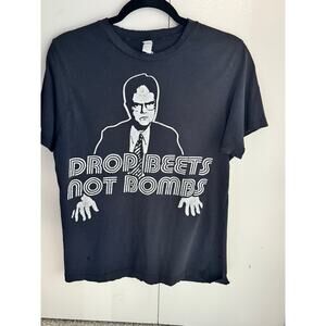 Drop Beets Not Bombs T-Shirt - Men's Medium - Distressed